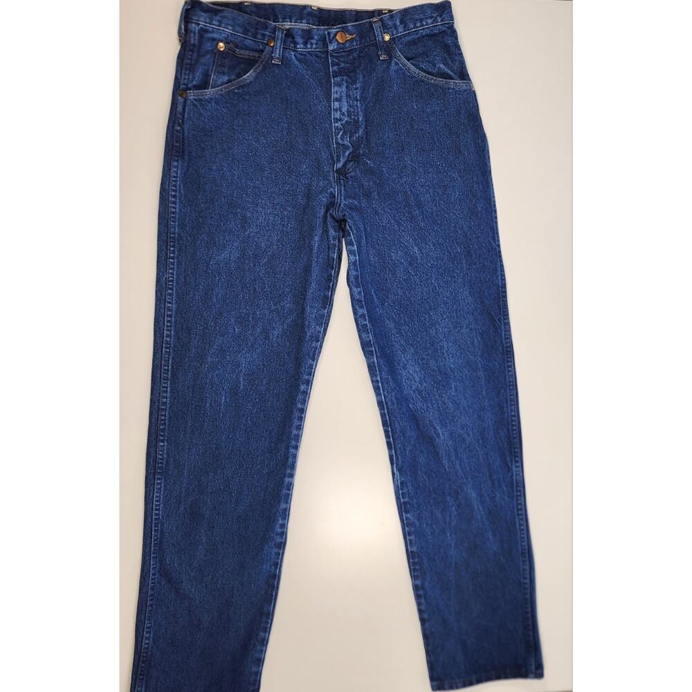 VTG Wrangler Jeans‎ 34x34 Straight Leg Blue Denim Classic Cowboy Western